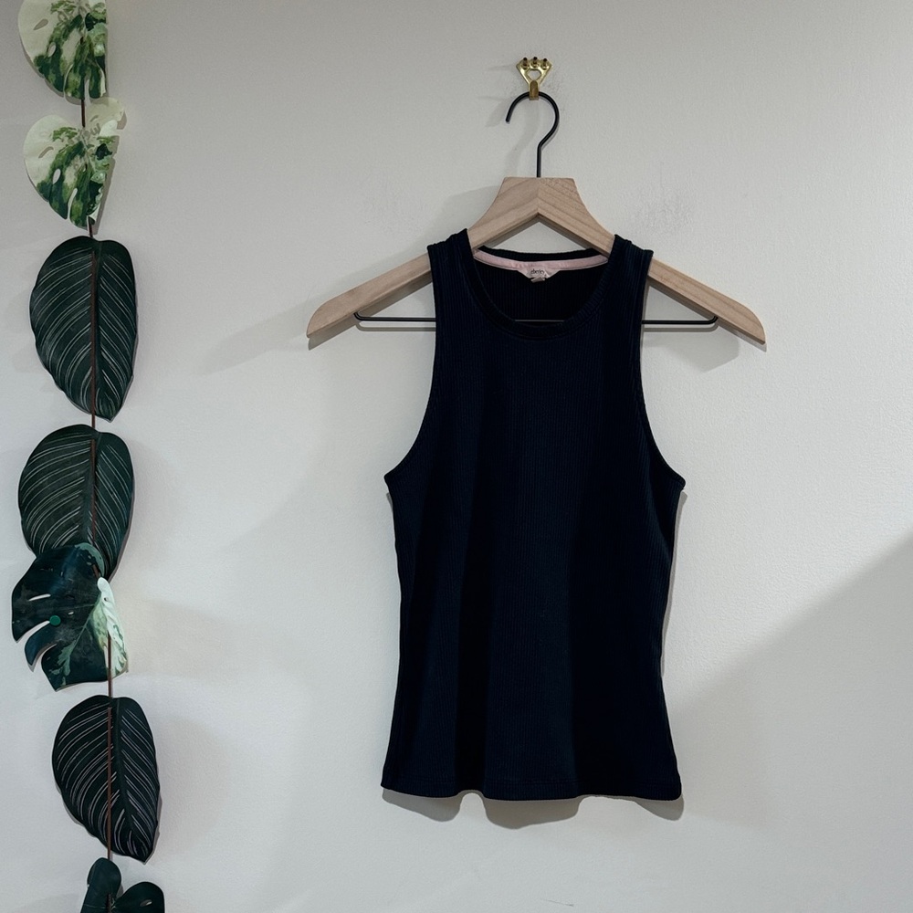 Eberjay Black Ribbed Tank Top Size Small- Pima Cotton
